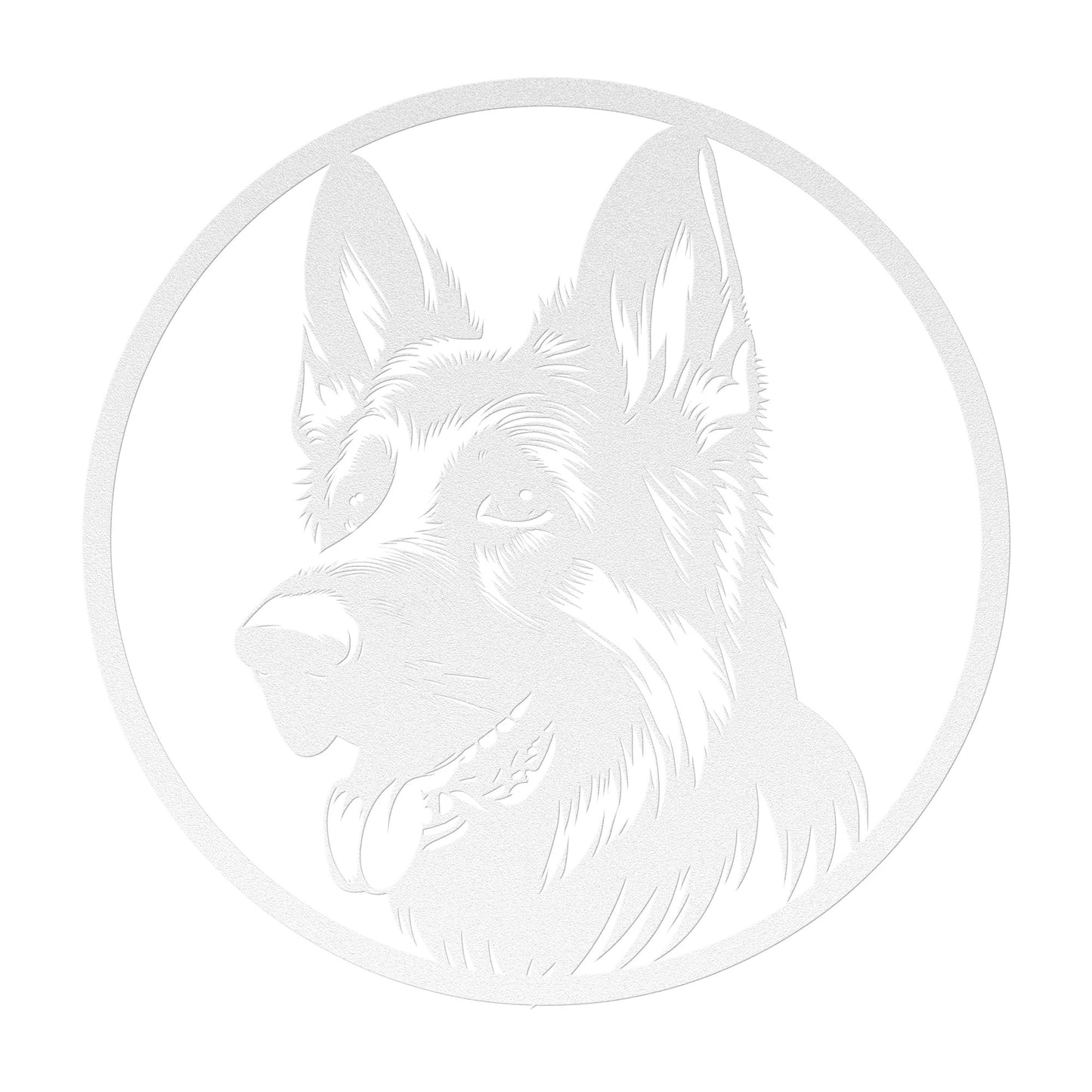 German Shepherd Dog Silhouette Metal Sign