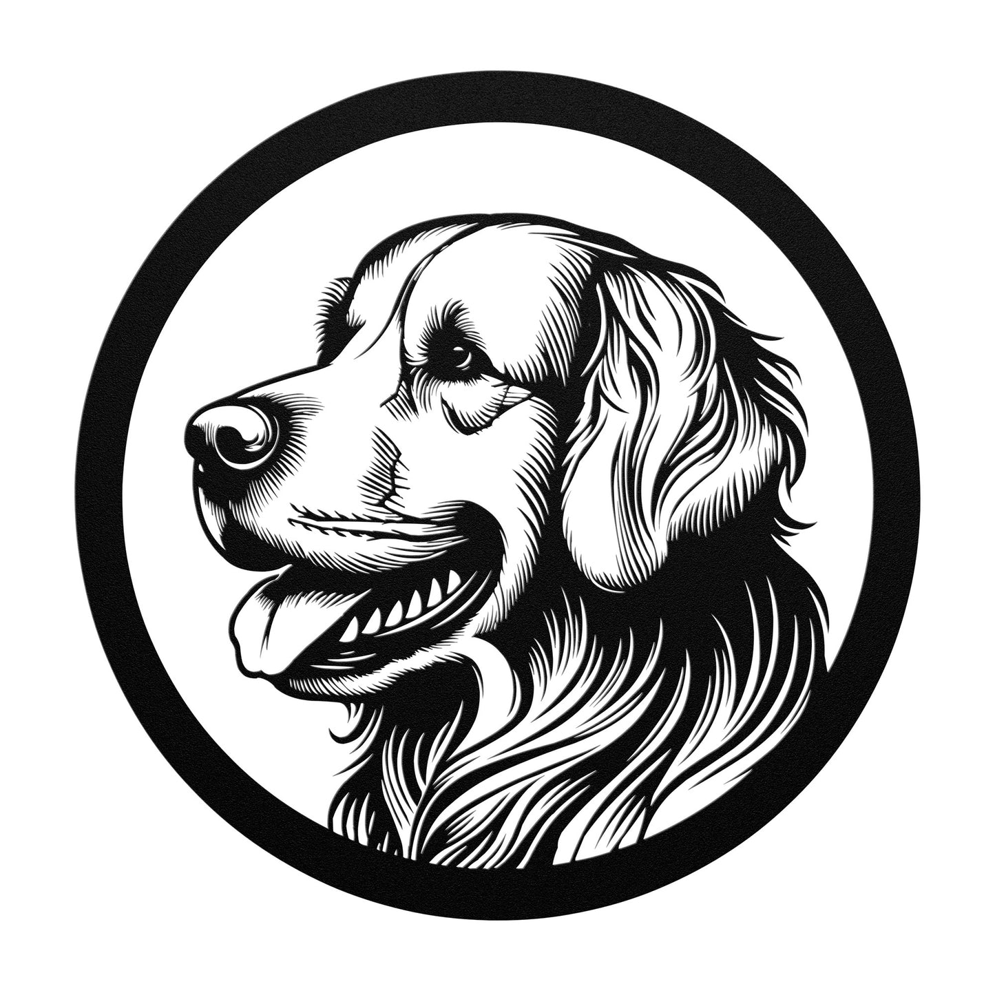 Golden Retriever Dog Silhouette Metal Sign, Gift for Dog Lovers, metal wall art home decor