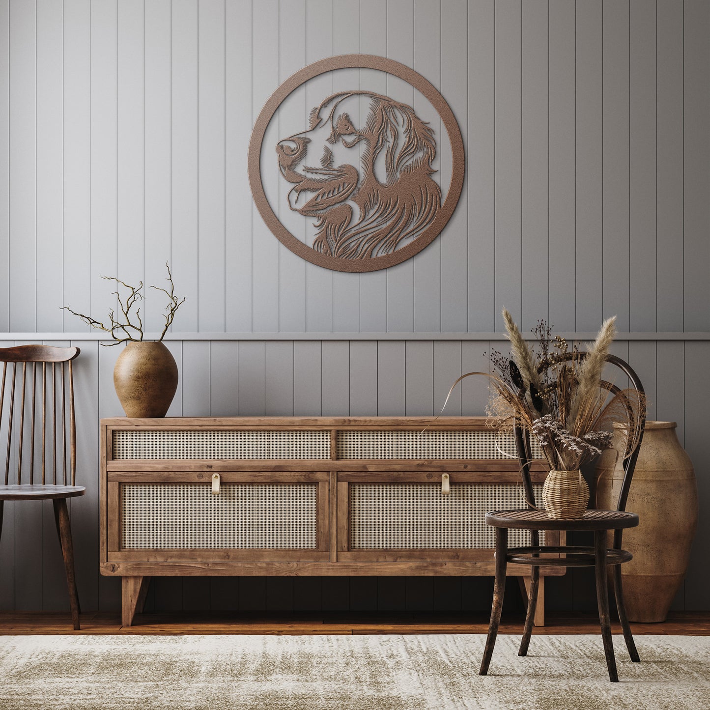 Golden Retriever Dog Silhouette Metal Sign, Gift for Dog Lovers, metal wall art home decor