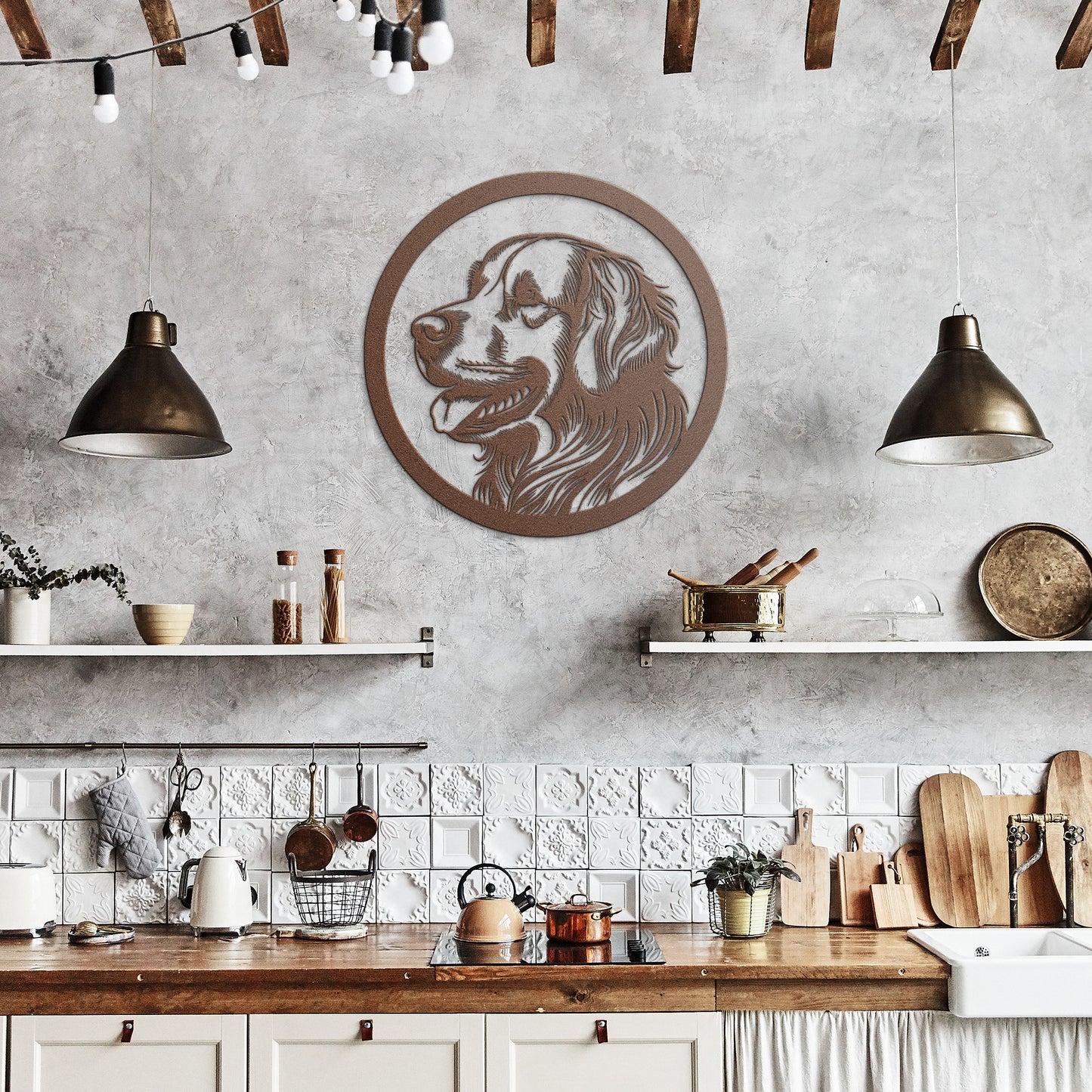 Golden Retriever Dog Silhouette Metal Sign, Gift for Dog Lovers, metal wall art home decor