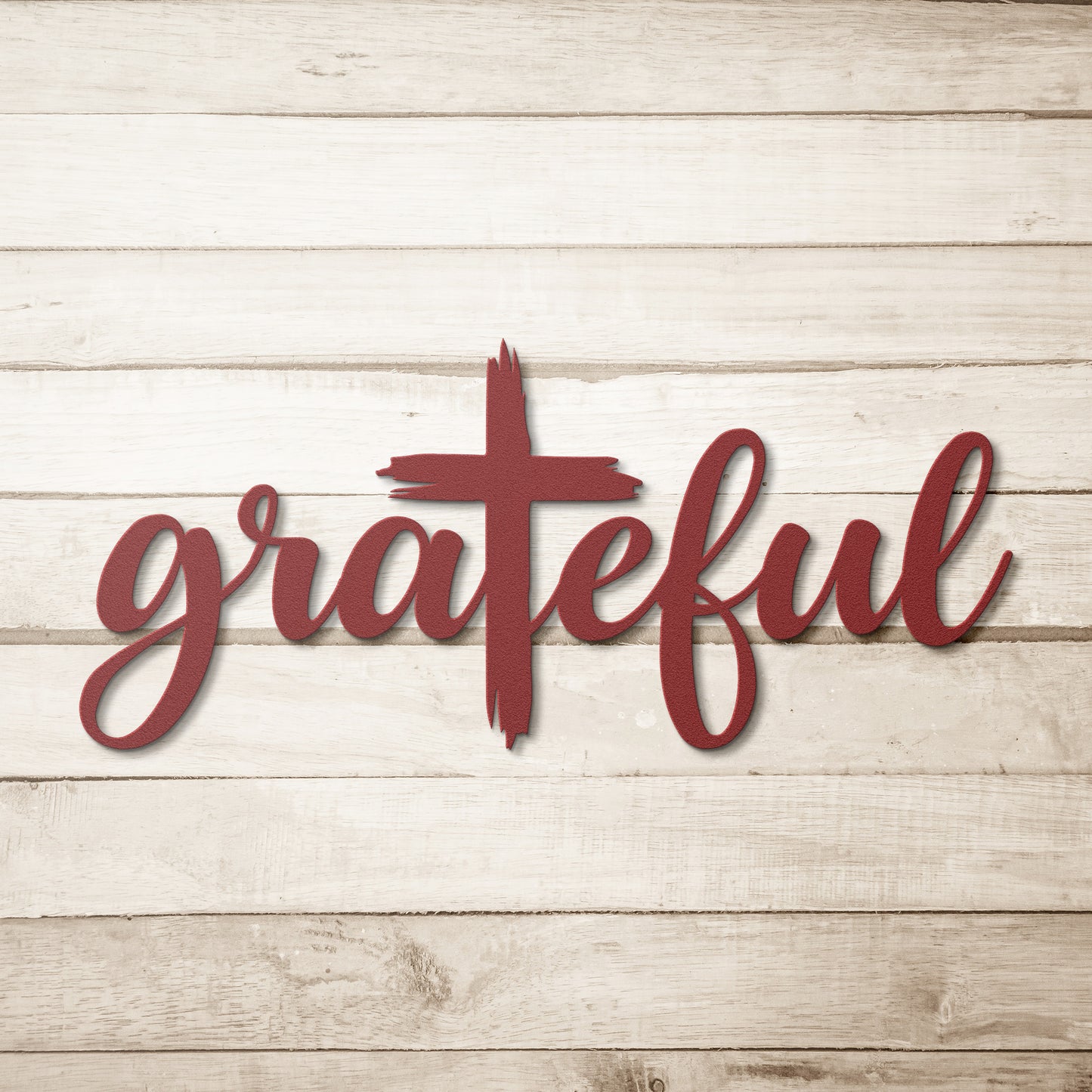 Grateful Word Art Metal sign, Metal Wall Art, Farmhouse Decor, Rustic Housewarming Gift