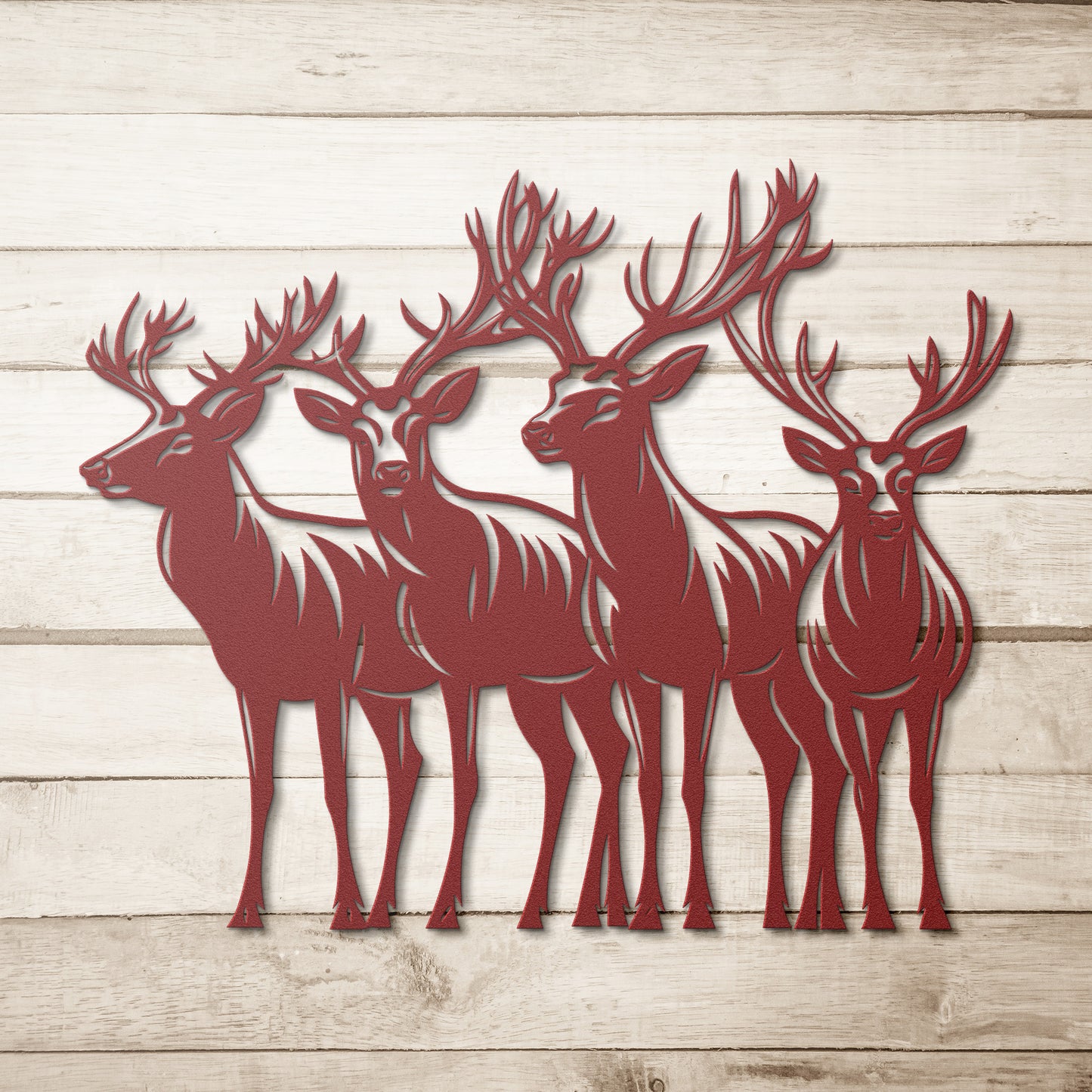 Group of Deer Elk Metal Sign, Deer Buck Art, Cabin Decoration, Housewarming Gift