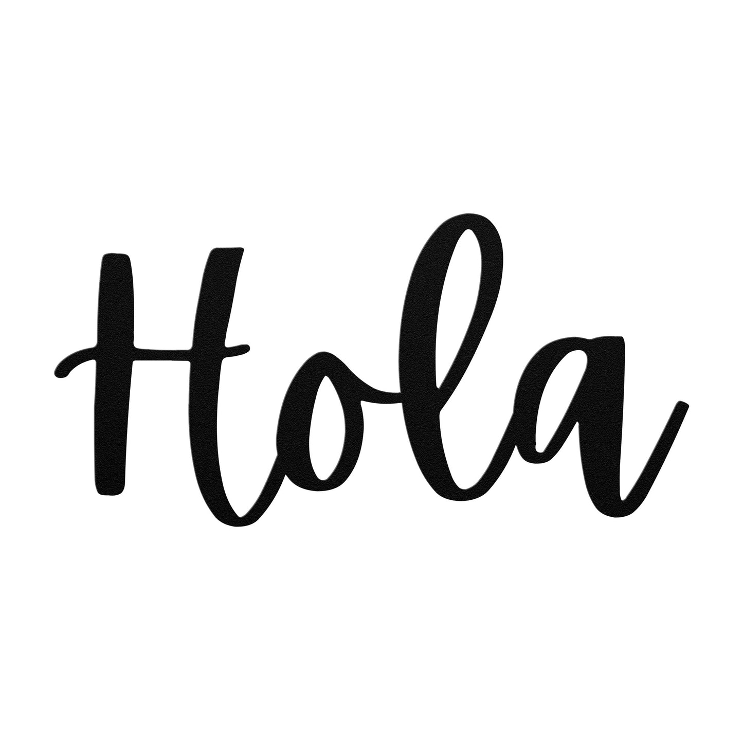 Hola Spanish Metal Wall Art, Metal Words, Front Door & Living room Wall Art, Housewarming Gift, Rustic Metal Wall Art