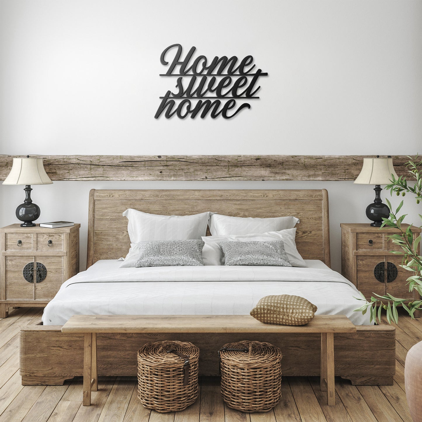 Home Sweet Home Metal Word Art, Metal Words, Metal Wall Art, Housewarming Gift, Rustic Metal Wall Art