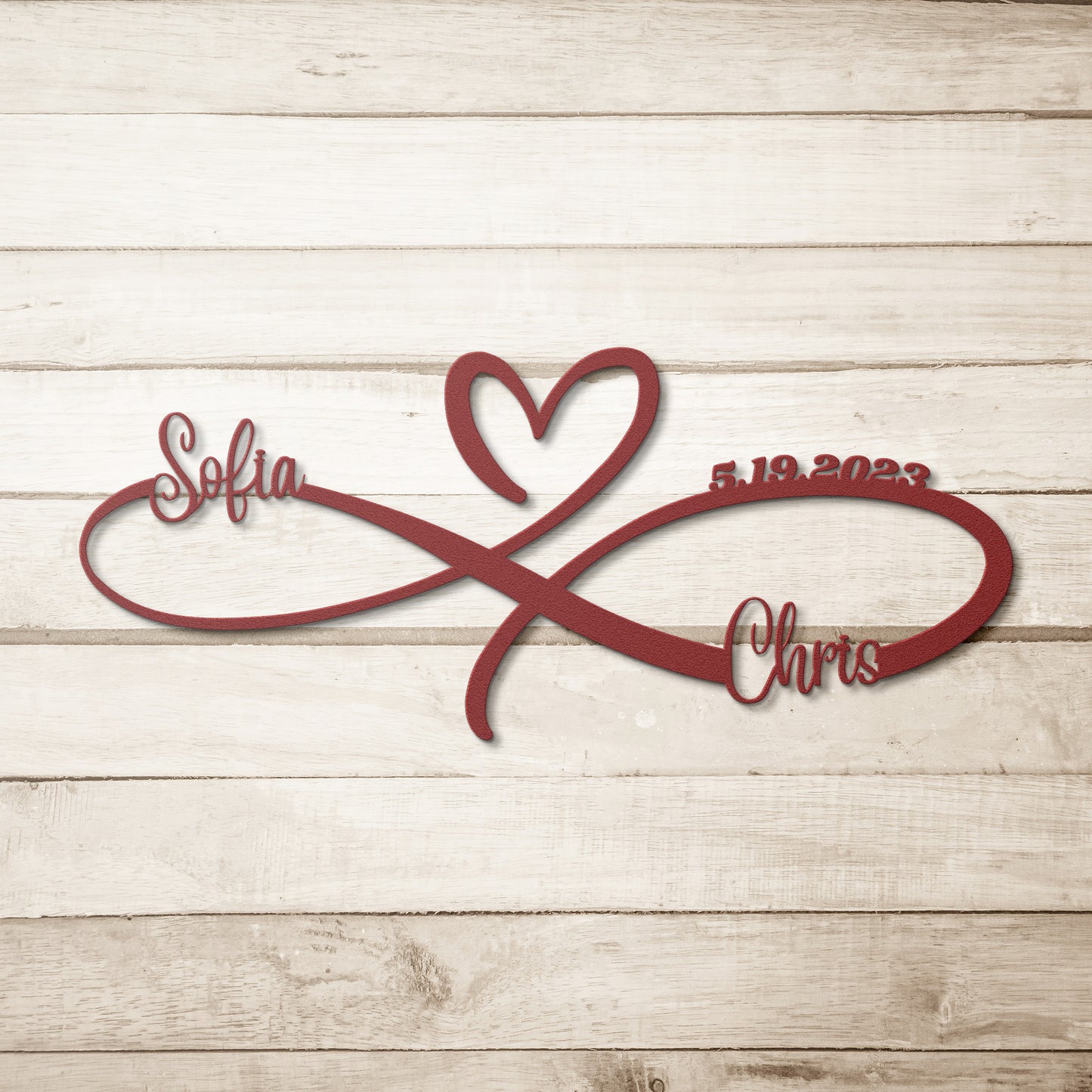 Infinity Couple's Name Metal Sign, Personalized Wedding Gift, Valantine Gift For Couples Metal Sign