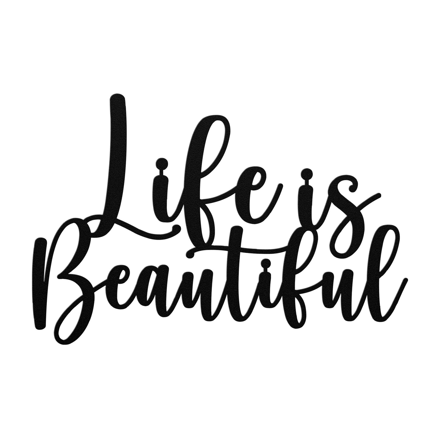 Life Is Beautiful Metal Word Art, Metal Words, Metal Wall Art, Housewarming Gift, Rustic Metal Wall Art