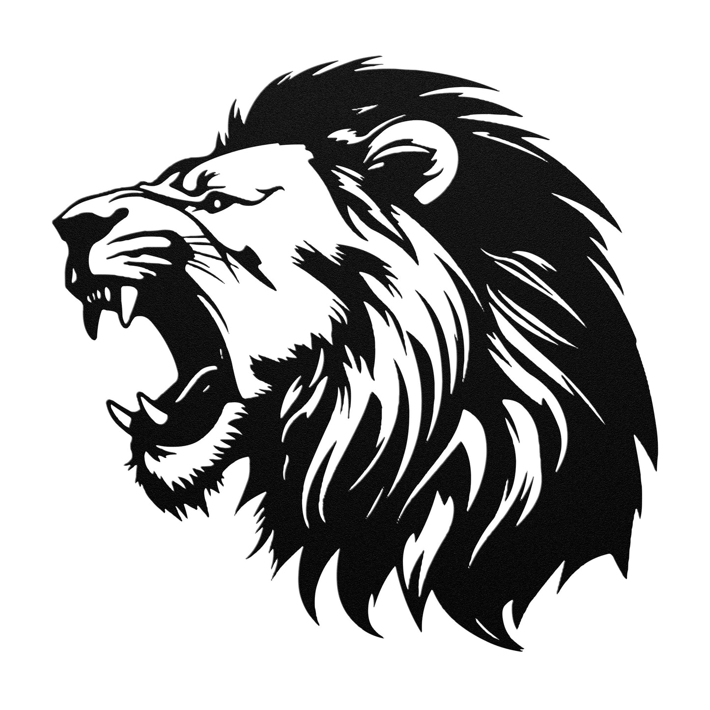 Lion Head Silhouette Metal Artwork, Metal Wall Hangings, Office Wall Art, Animal Wall decor, King of the Jungle