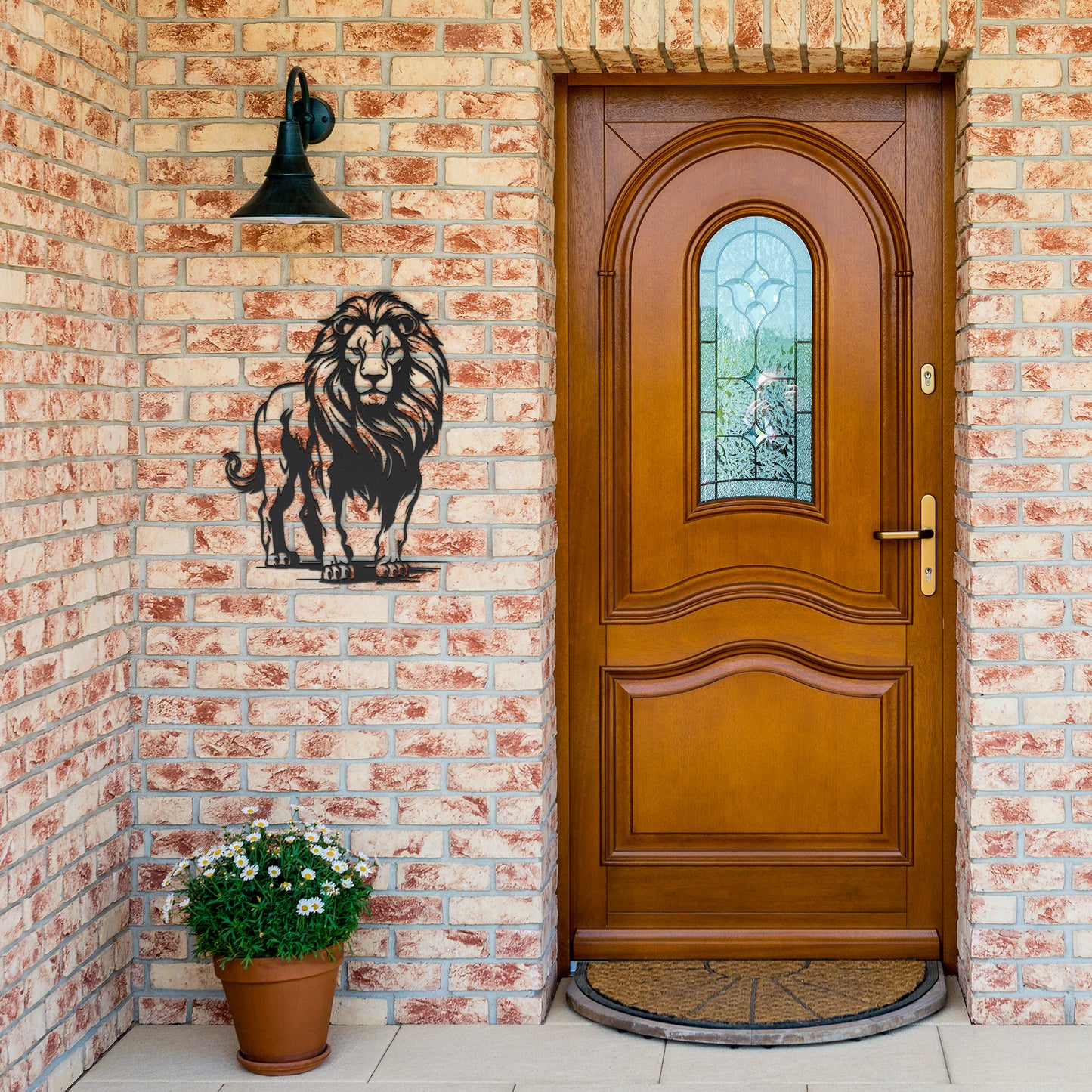 Lion Silhouette Metal Artwork, Metal Wall Hangings, Office Wall Art, Animal Wall decor, King of the Jungle