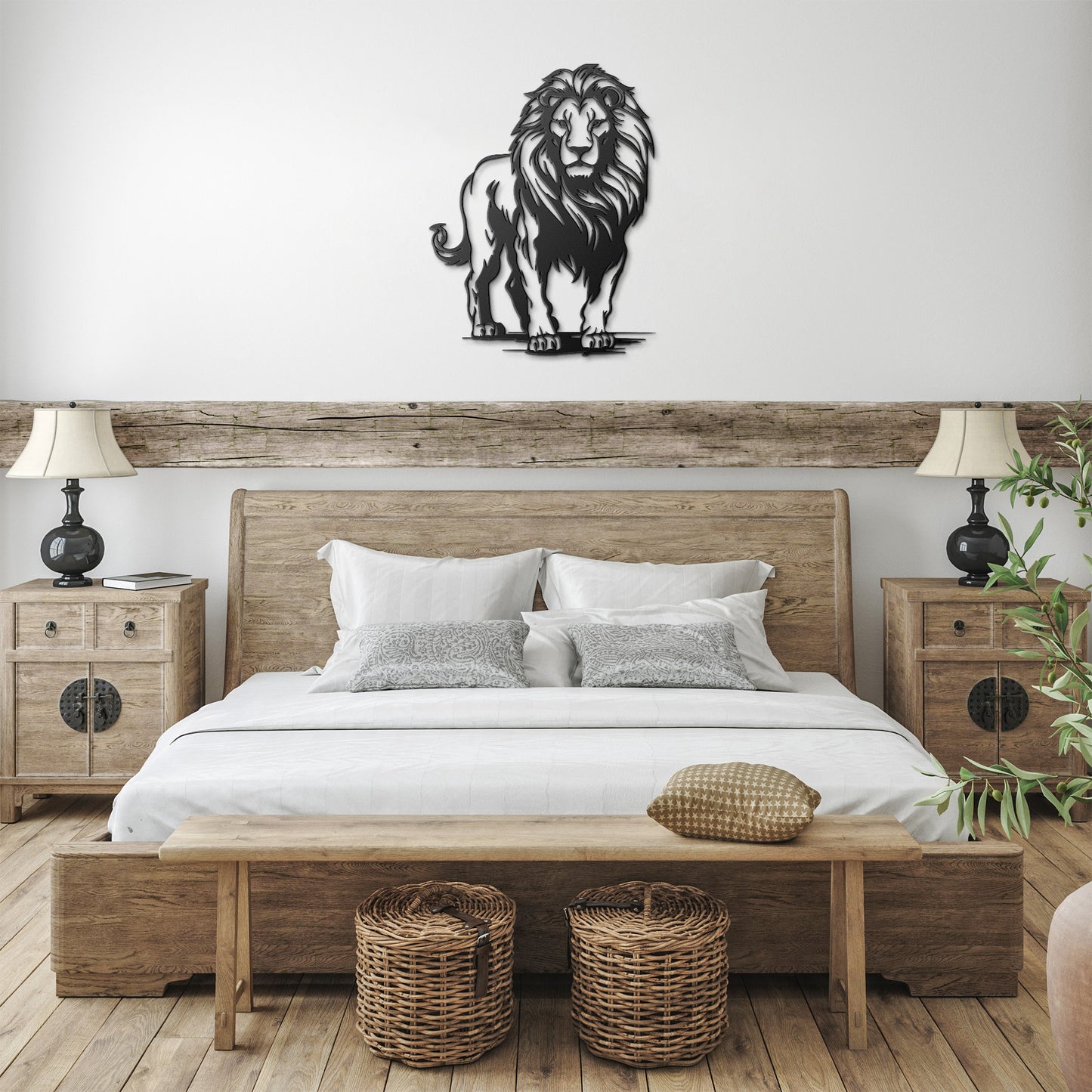 Lion Silhouette Metal Artwork, Metal Wall Hangings, Office Wall Art, Animal Wall decor, King of the Jungle