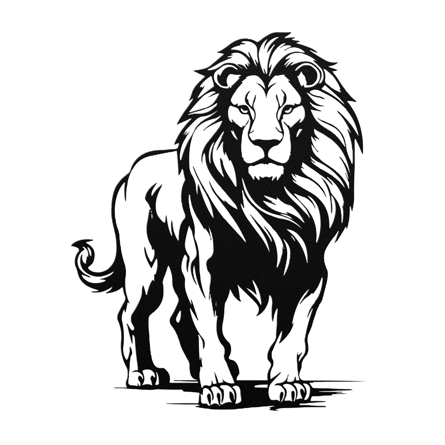 Lion Silhouette Metal Artwork, Metal Wall Hangings, Office Wall Art, Animal Wall decor, King of the Jungle