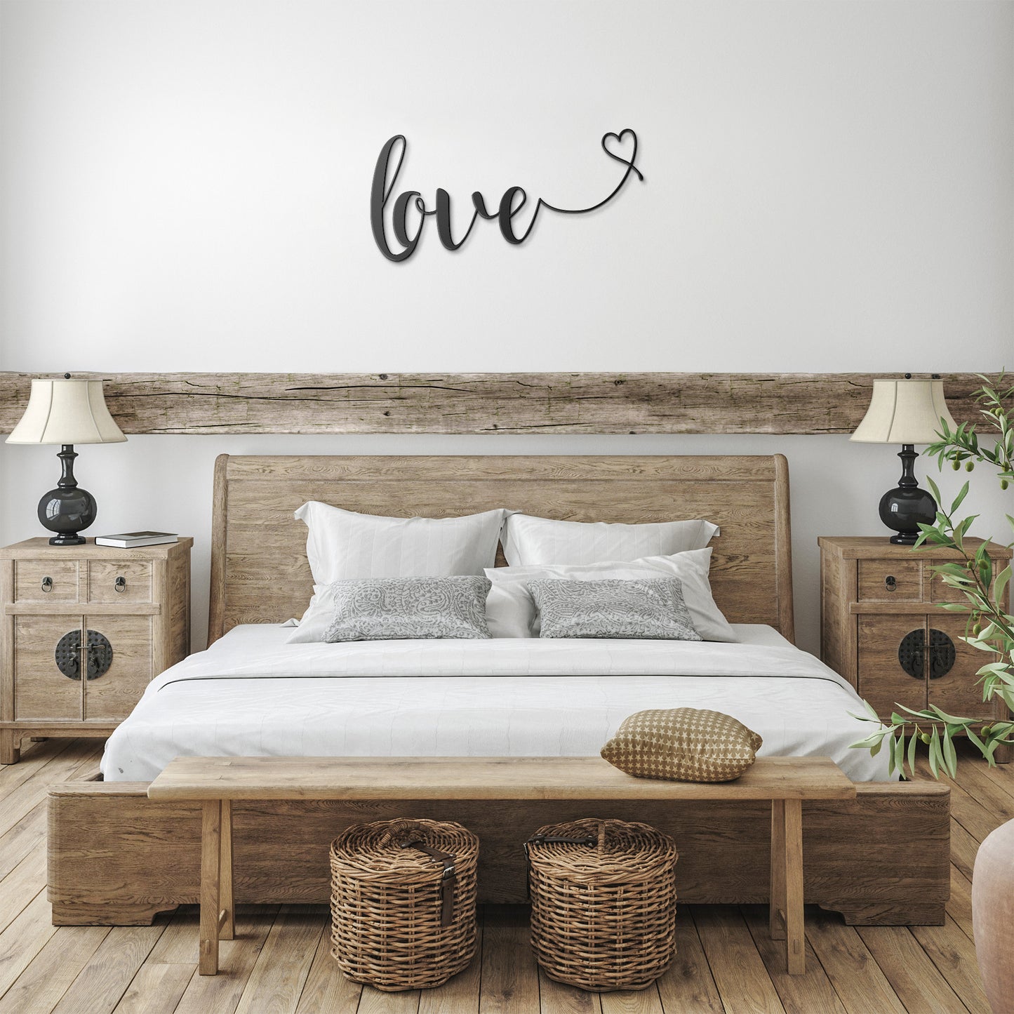 Love Metal Word Art, Metal Words, Christian Sign, Metal Wall Art, Housewarming Gift, Rustic Metal Wall Art