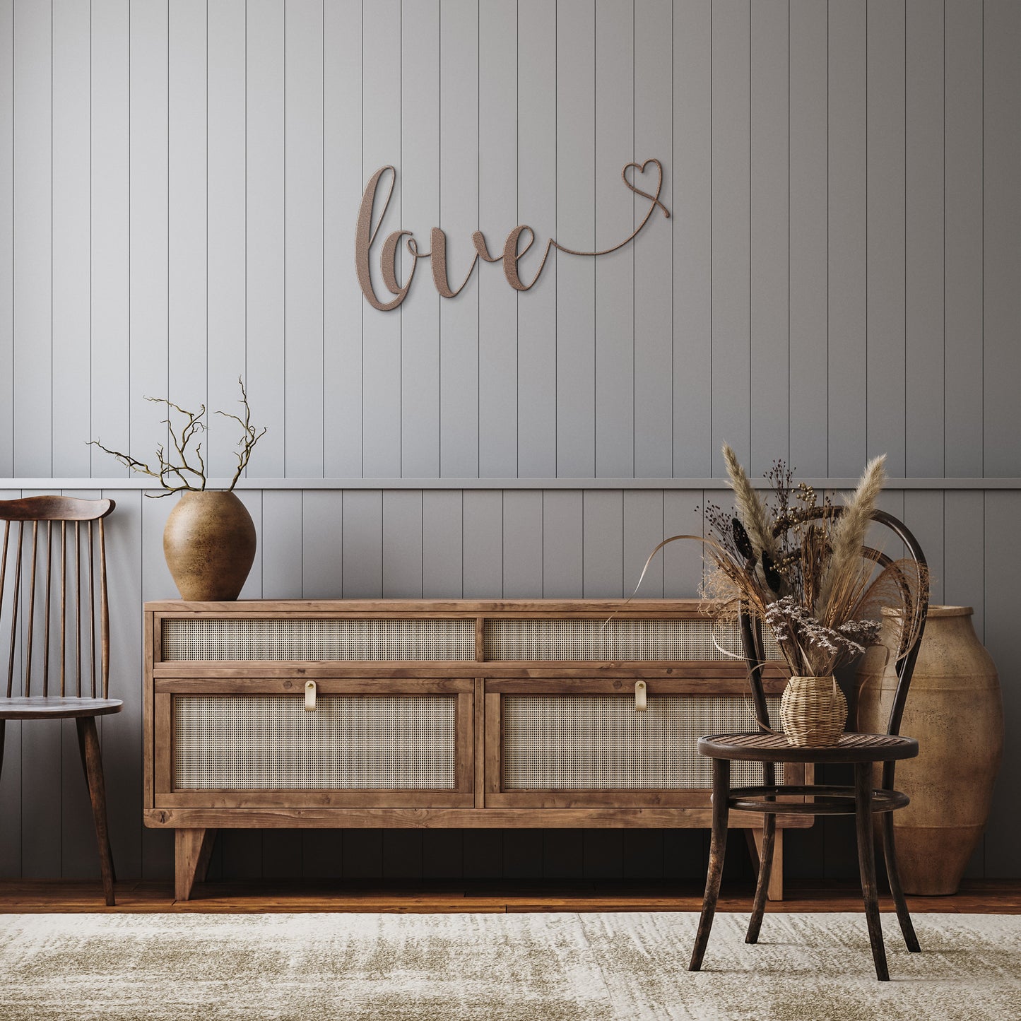 Love Metal Word Art, Metal Words, Christian Sign, Metal Wall Art, Housewarming Gift, Rustic Metal Wall Art