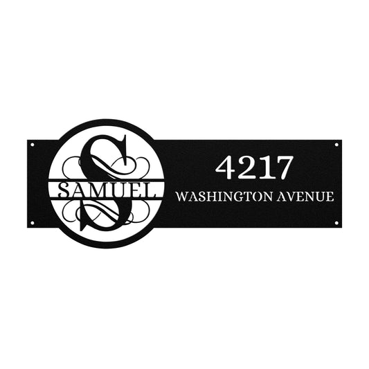 MONOGRAM ADDRESS SIGN AVAILABLE IN ALL MONOGRAM LETTERS