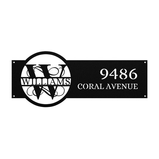 MONOGRAM ADDRESS SIGN AVAILABLE IN ALL MONOGRAM LETTERS