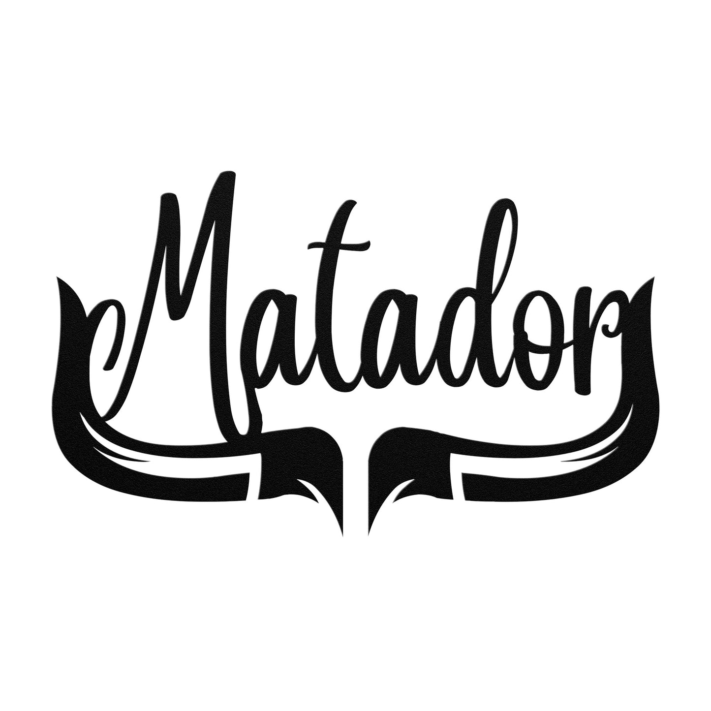 Matador Metal Word Wall Art, Home Decor, Front Door & Living room Wall Art, Housewarming Gift, Rustic Metal Wall Art