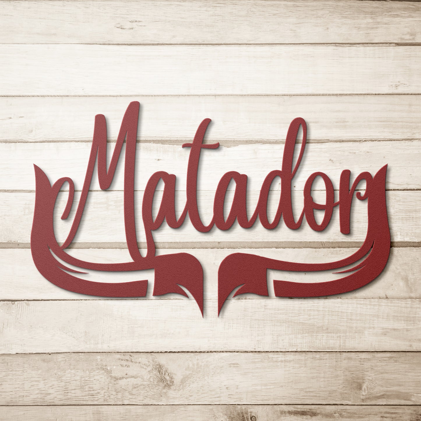Matador Metal Word Wall Art, Home Decor, Front Door & Living room Wall Art, Housewarming Gift, Rustic Metal Wall Art