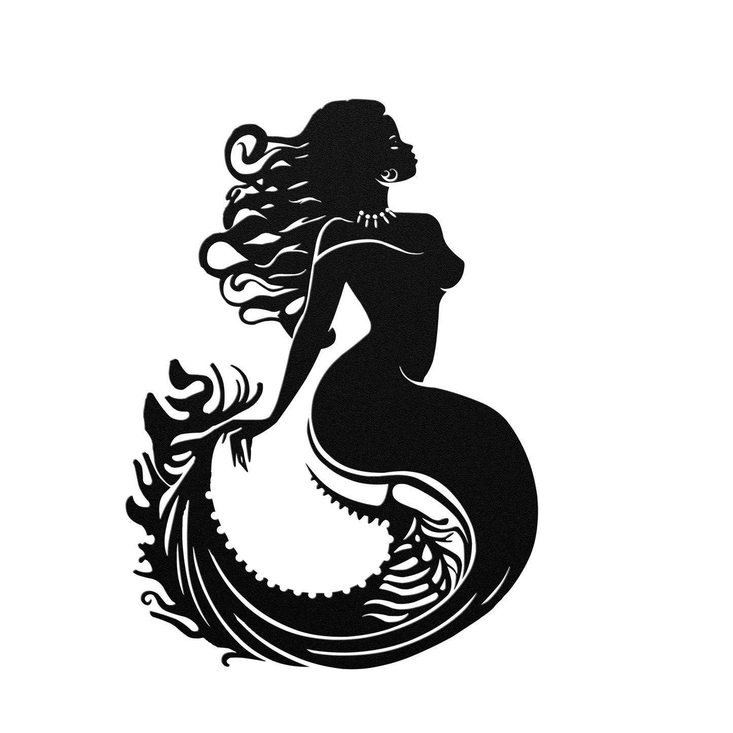 Metal Mermaid Wall Art Decor, Mermaid Sign, Poolside Sign, Nautical Decor, Beach House Decor