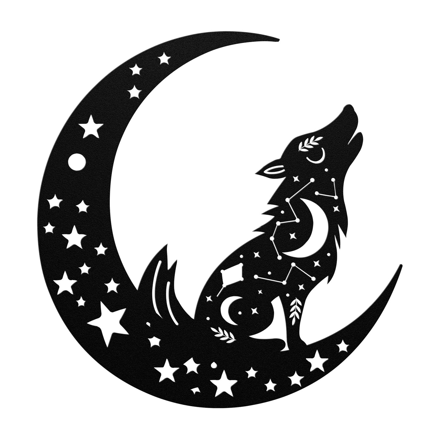 Moon & Fox Metal Wall Art, Moon Art, Fox And Moon Art, Celestial Art, Home Decor