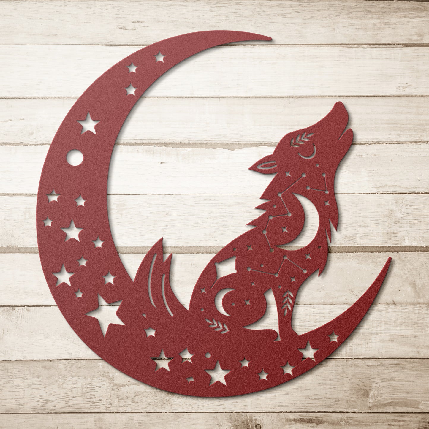 Moon & Fox Metal Wall Art, Moon Art, Fox And Moon Art, Celestial Art, Home Decor