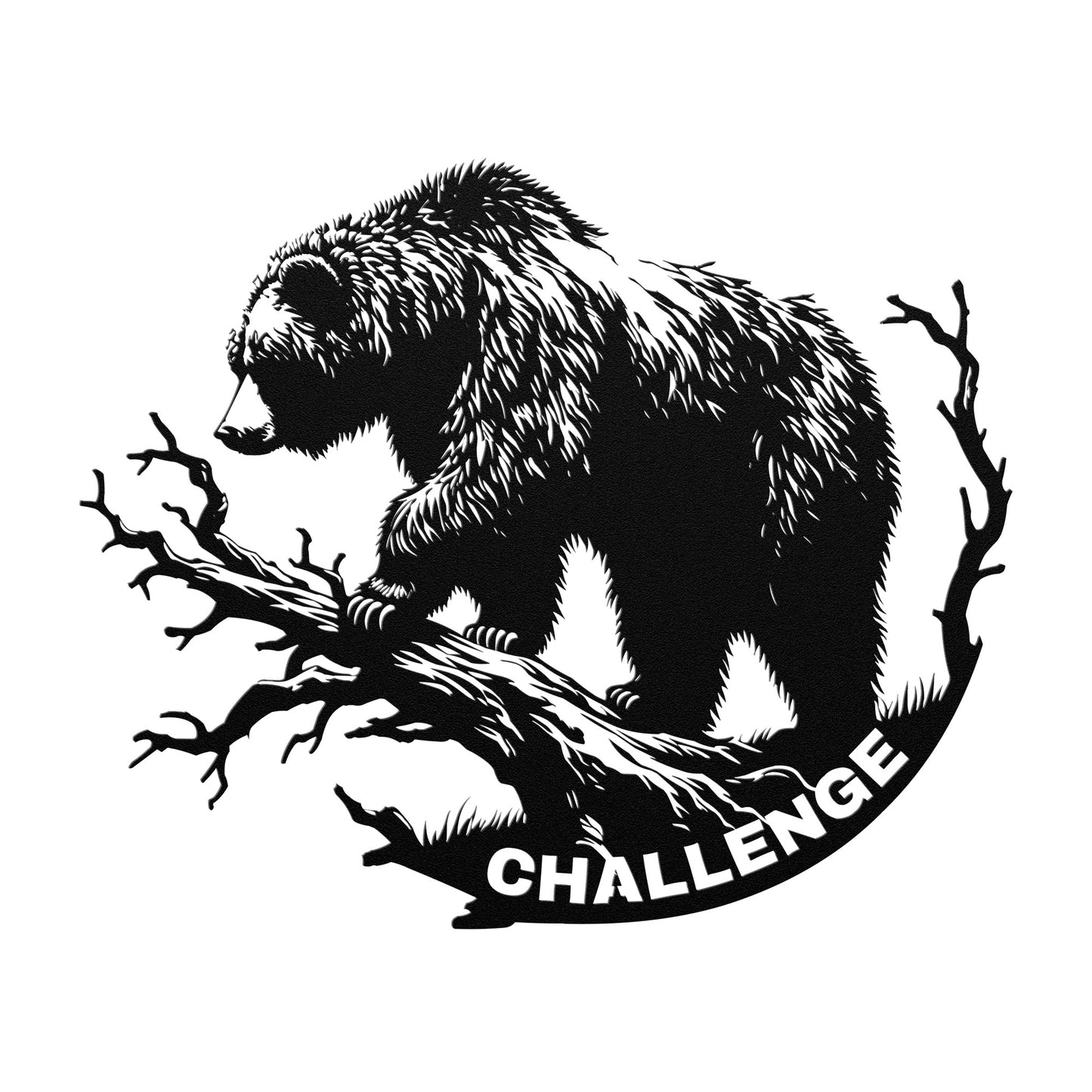 Motivational Sign, Sports Inspiration, Garage Gym Sign, Bear Metal Sign For Motivation