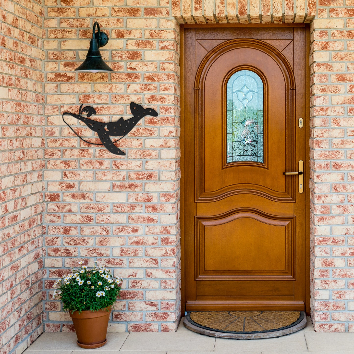 Orca Whale celestial metal sign, Celestial Art, Home Decor, Metal Sign Wall Art