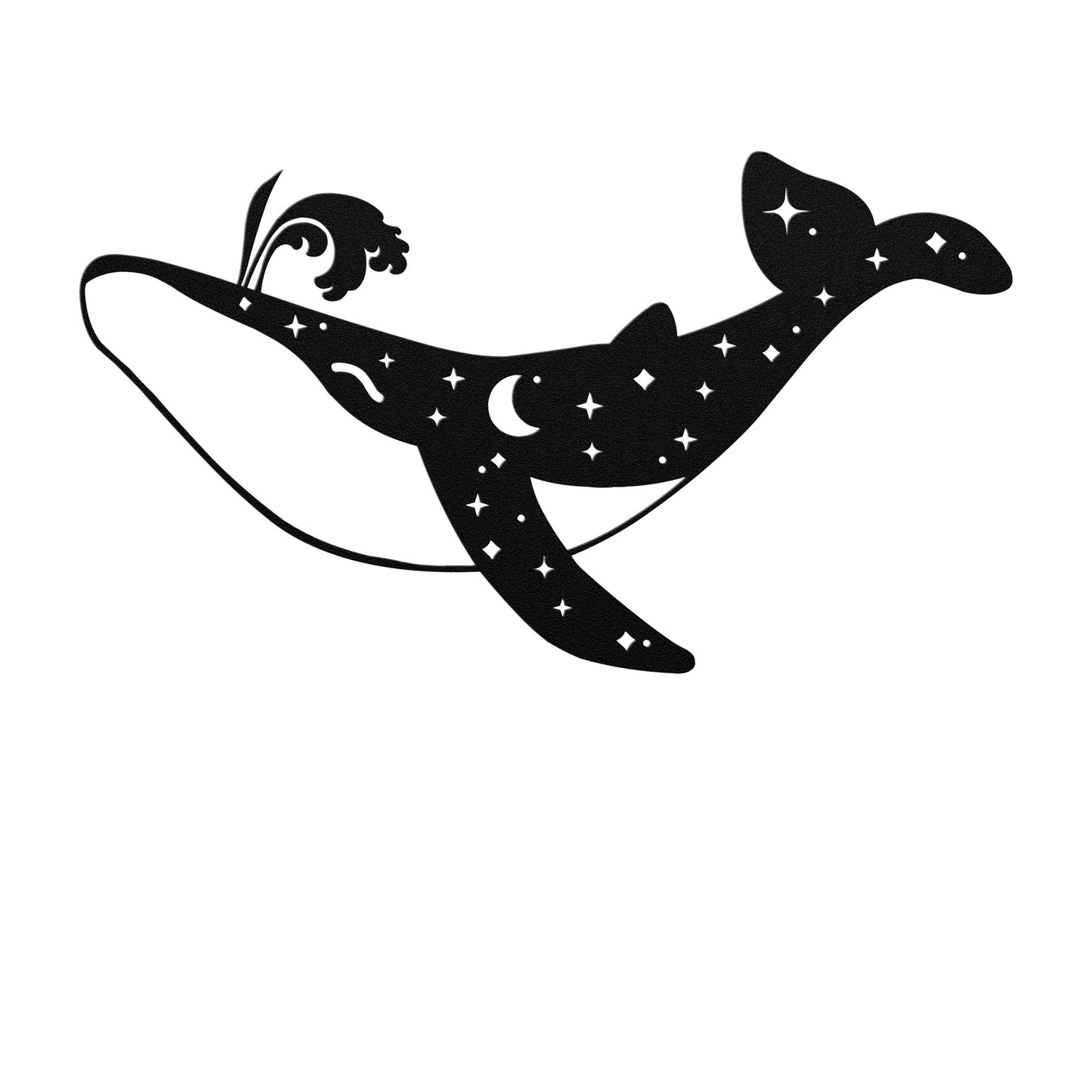 Orca Whale celestial metal sign, Celestial Art, Home Decor, Metal Sign Wall Art