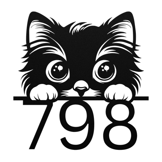 Peeking_Cat_Front_Door_Address_Metal_Sig_Black_Transparent_Mockup.png