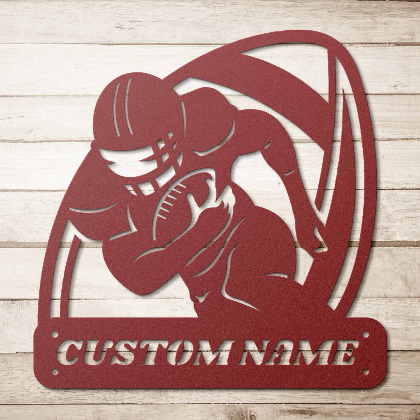 Personalized American Football Player Name, Custom Football Monogram Metal Sign, Football Gift, Personalized Name Sign