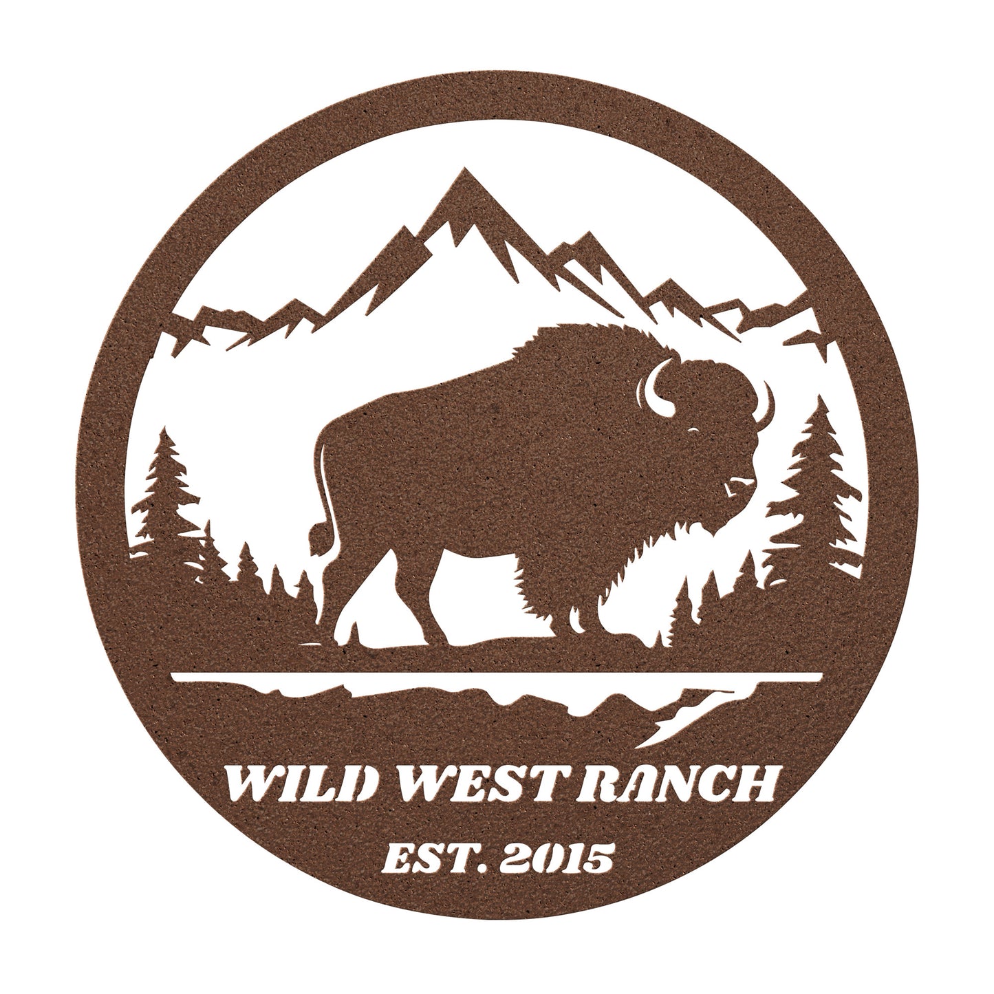 Personalized American bison metal sign, Buffalo Decor Cabin sign, Address Sign, Ranch Metal Sign, Farm Sign