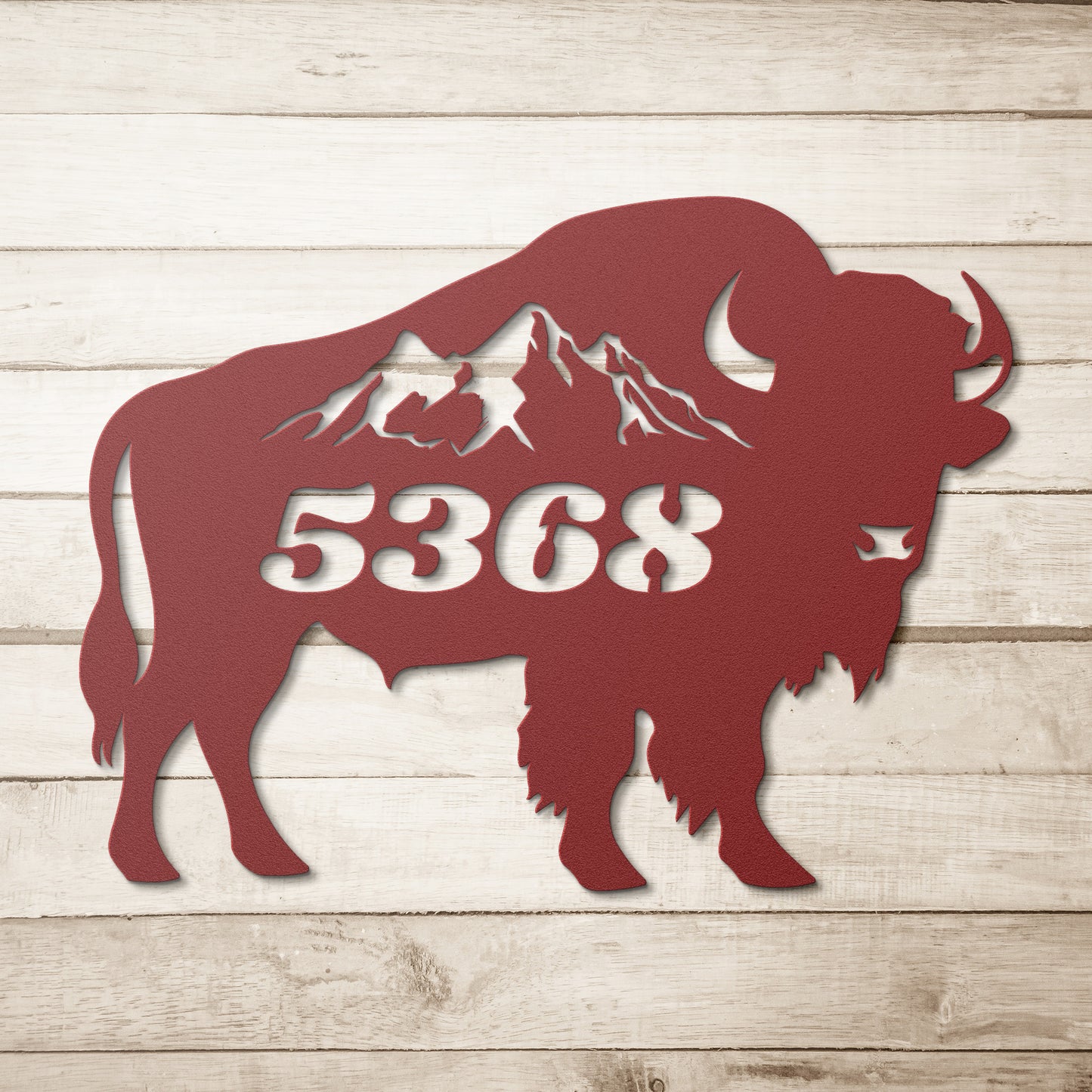 Personalized American bison metal sign, Buffalo Decor Cabin sign, Address Sign, Ranch Metal Sign, Farm Sign