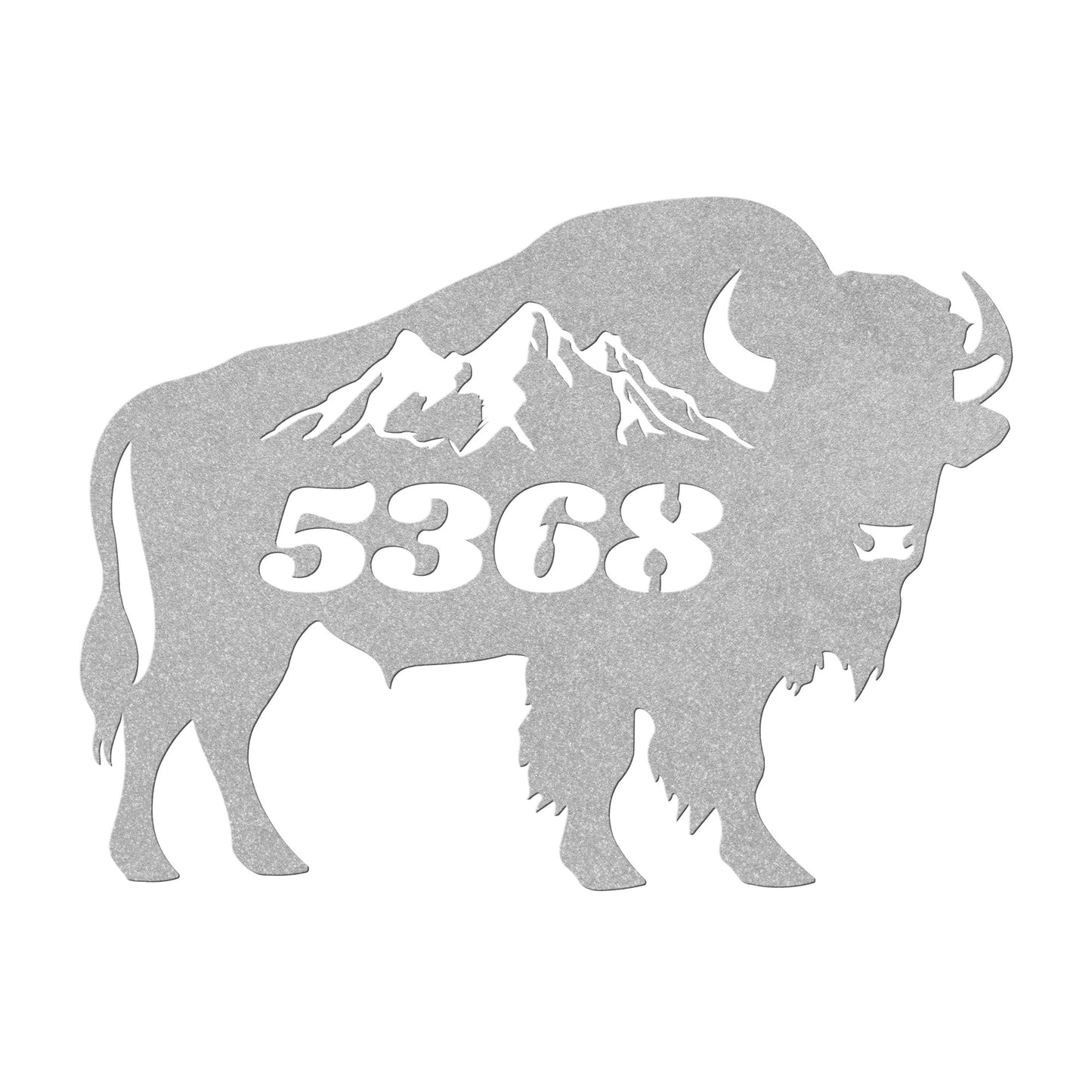 Personalized American bison metal sign, Buffalo Decor Cabin sign, Address Sign, Ranch Metal Sign, Farm Sign