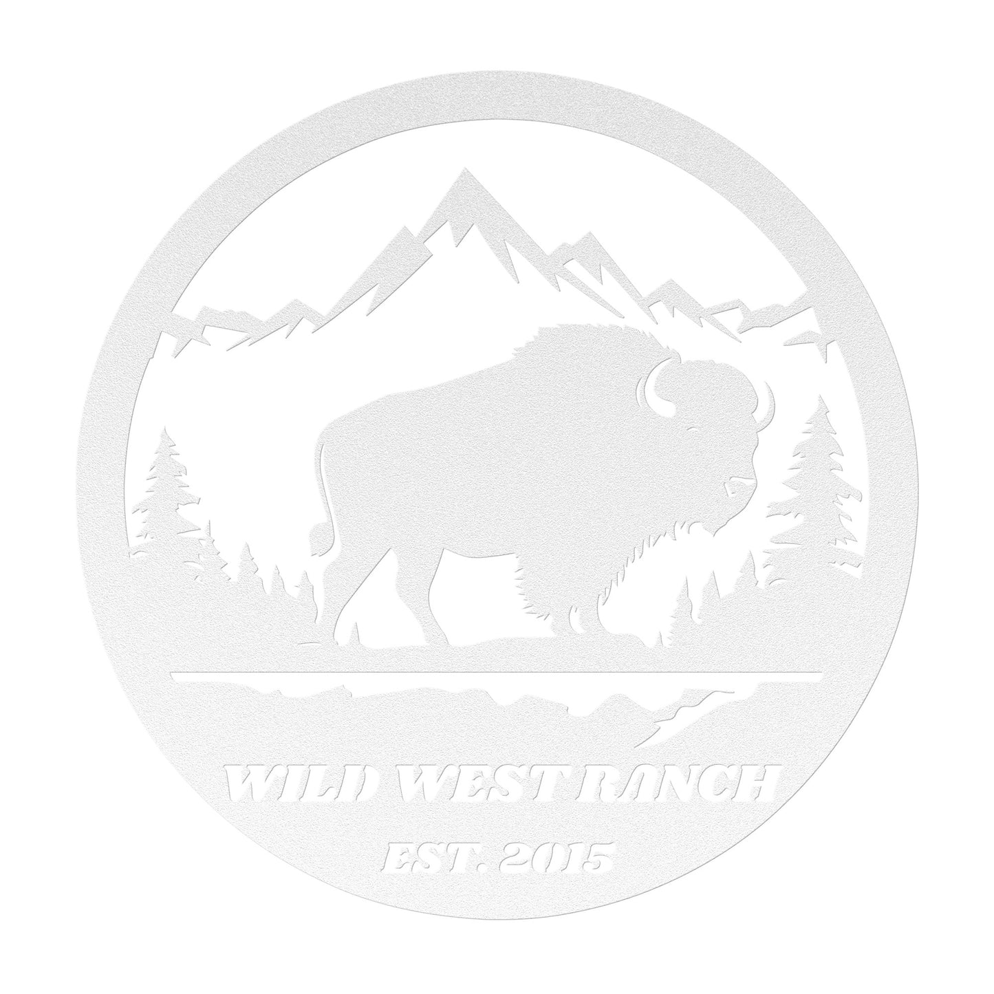 Personalized American bison metal sign, Buffalo Decor Cabin sign, Address Sign, Ranch Metal Sign, Farm Sign