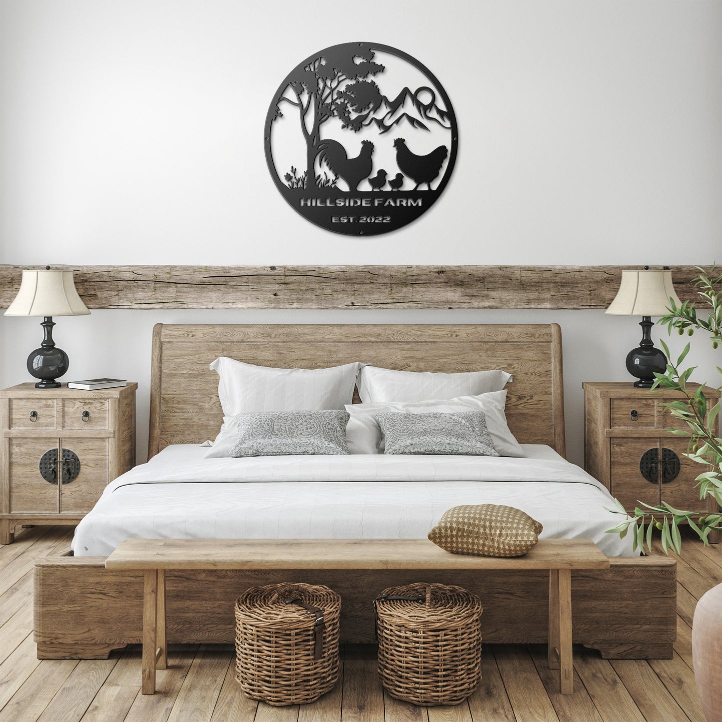 Personalized Chicken Farm Sign, Metal Farm Sign, Personalized Hen House Sign, Farmhouse Decor