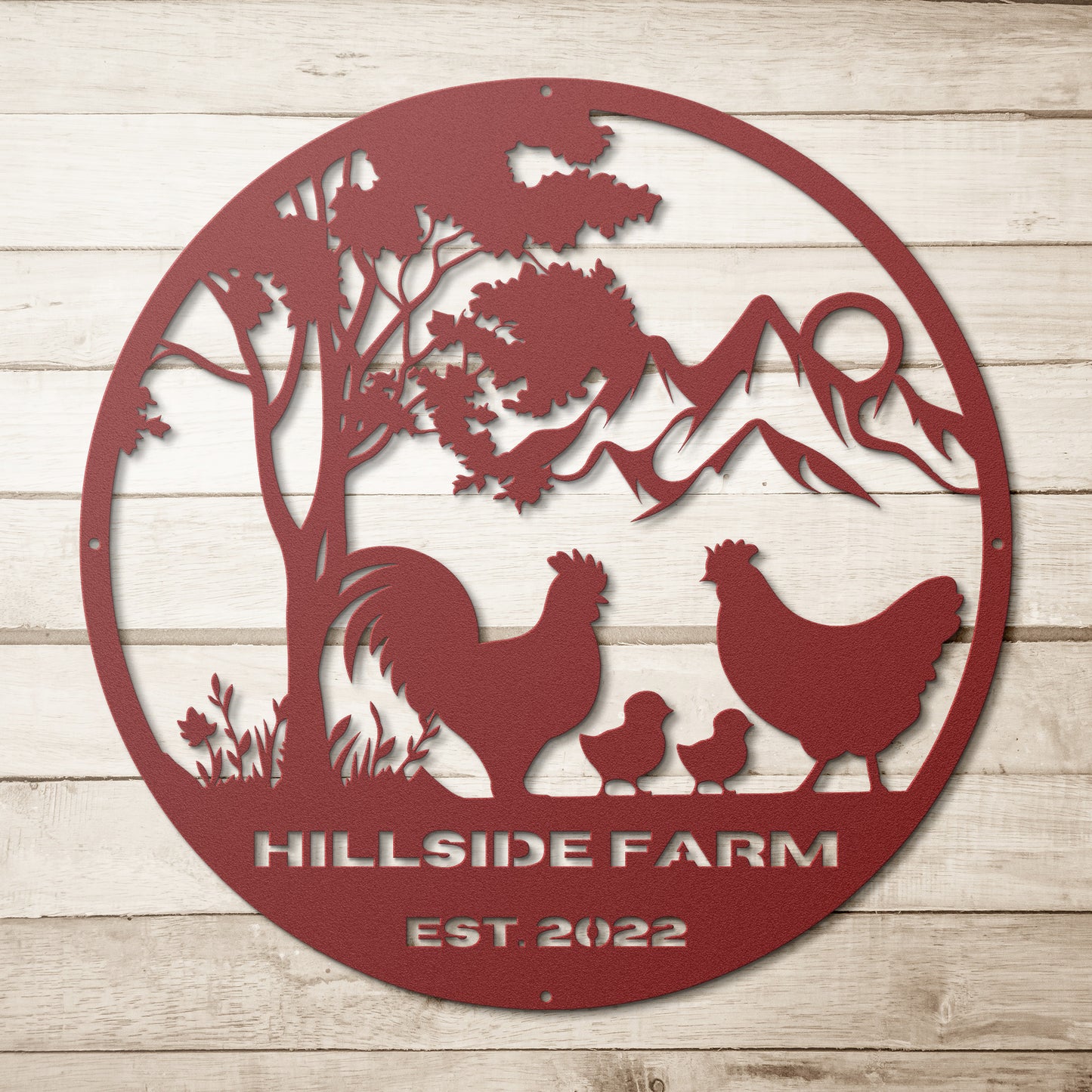 Personalized Chicken Farm Sign, Metal Farm Sign, Personalized Hen House Sign, Farmhouse Decor
