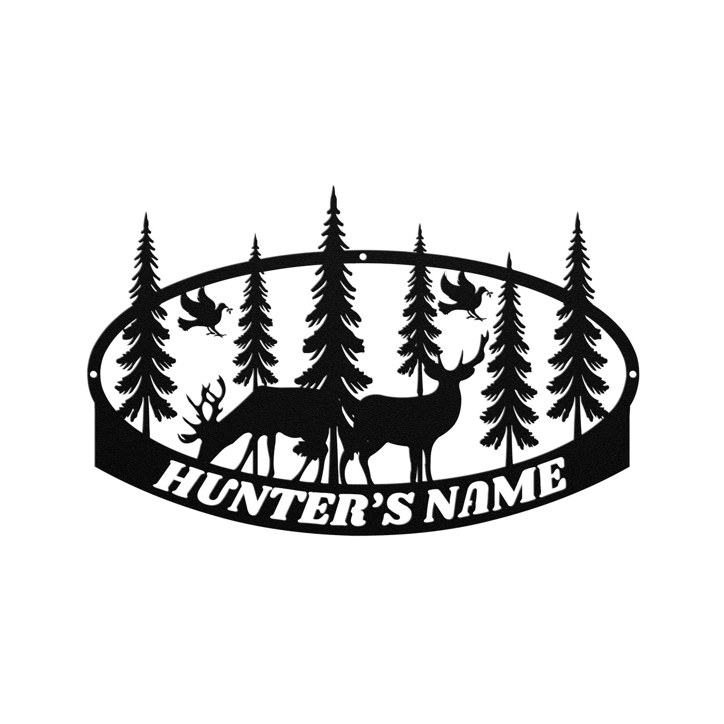 Personalized Deer Hunting Metal Sign, Deer Cabin Sign, Deer Hunter Gift, Deer Hunting Decor