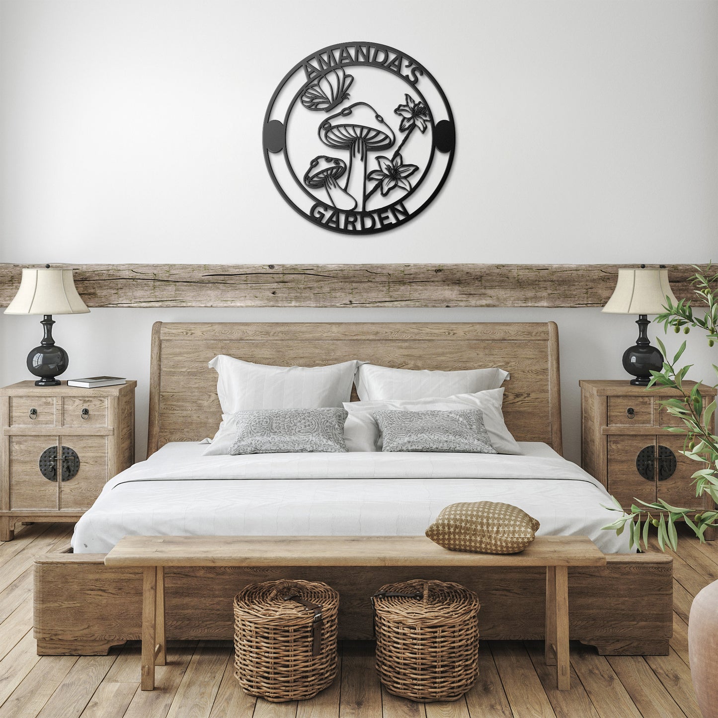 Personalized Garden Sign, Custom Metal Butterfly Sign, Garden Decor Sign