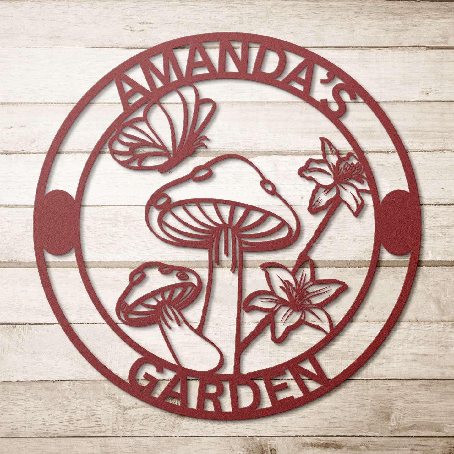 Personalized Garden Sign, Custom Metal Butterfly Sign, Garden Decor Sign