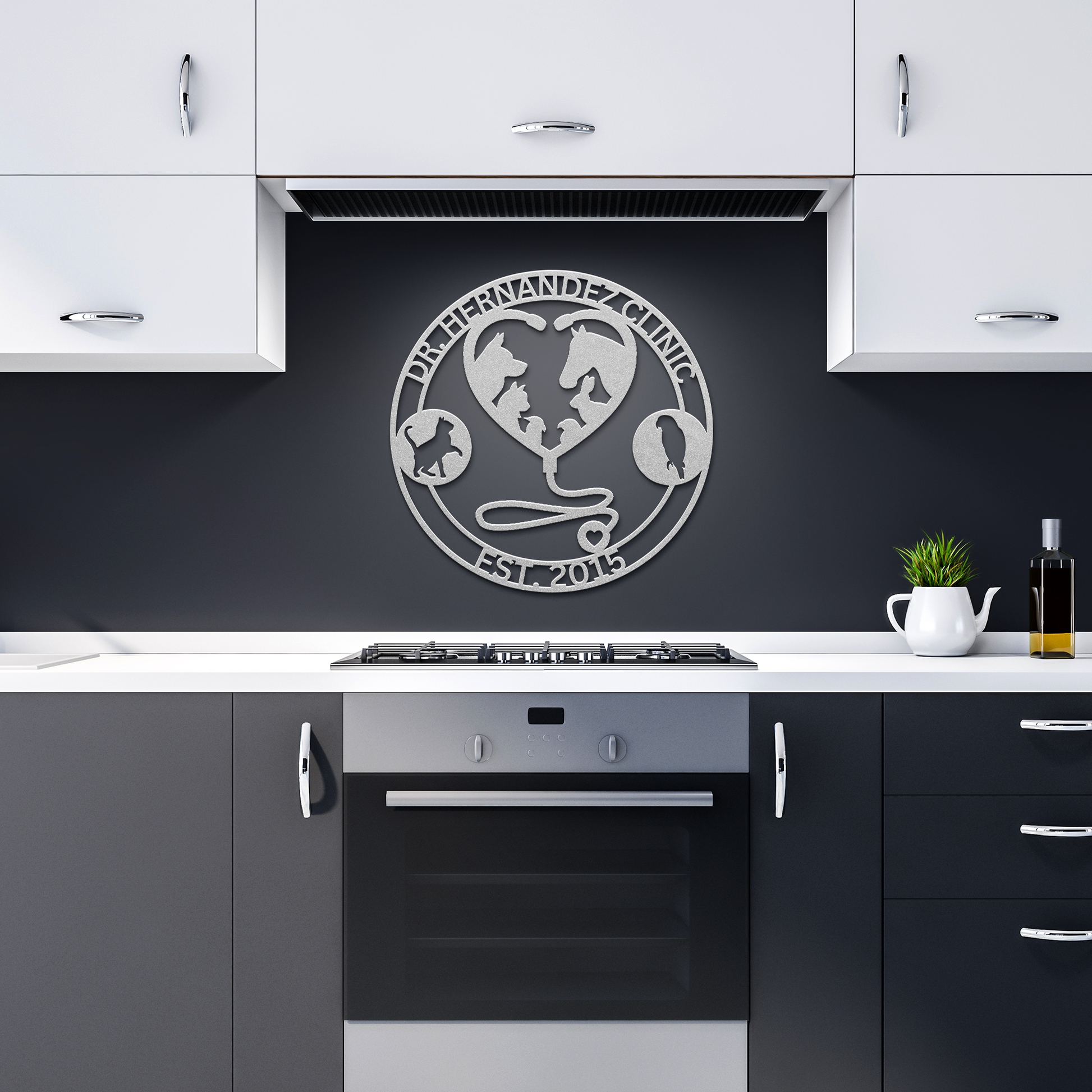 Personalized_Metal_Vet_Sign_Custom_Vete_Silver_Dark_Kitchen_Mockup.png