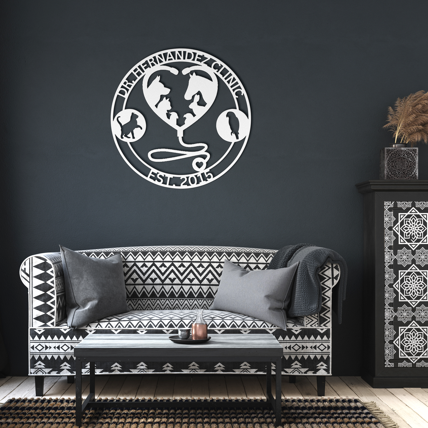 Personalized_Metal_Vet_Sign_Custom_Vete_White_Dark_Living_Room_Mockup.png