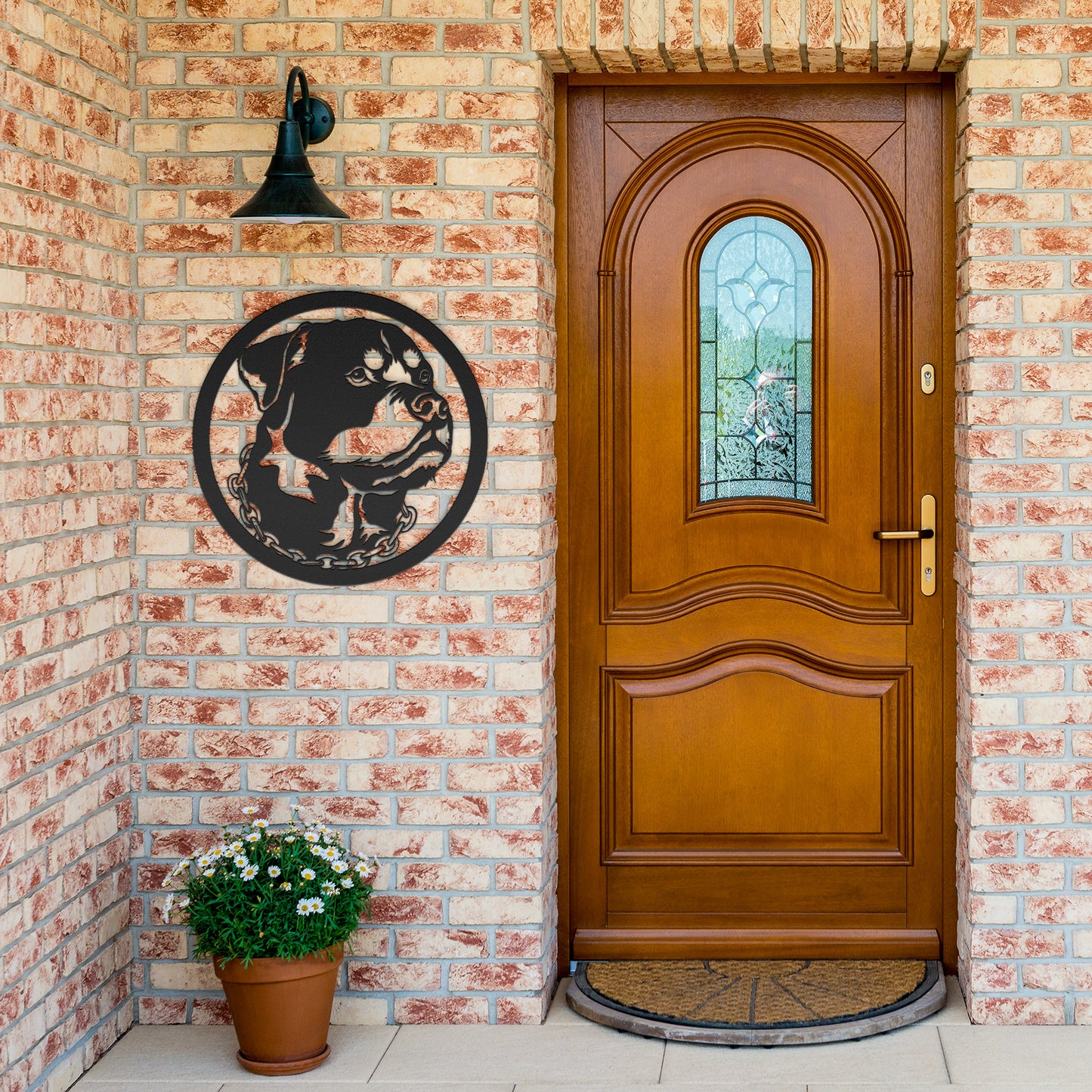 Rotweiler Dog Silhouette Metal Sign, Gift for Dog Lovers, metal wall art home decor