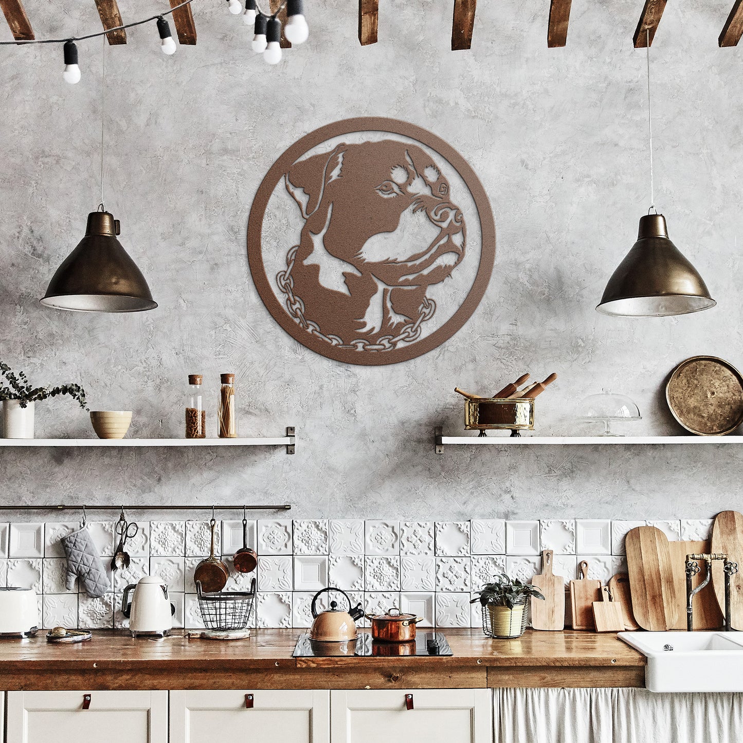 Rotweiler Dog Silhouette Metal Sign, Gift for Dog Lovers, metal wall art home decor