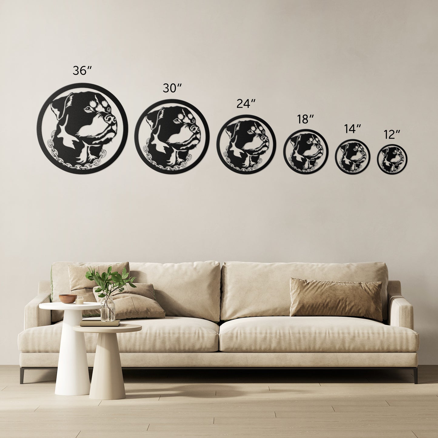 Rotweiler Dog Silhouette Metal Sign, Gift for Dog Lovers, metal wall art home decor