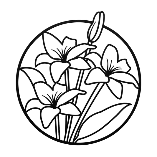 Round_Floral_Metal_Sign_Flower_Theme_Ga_Black_Transparent_Mockup.png