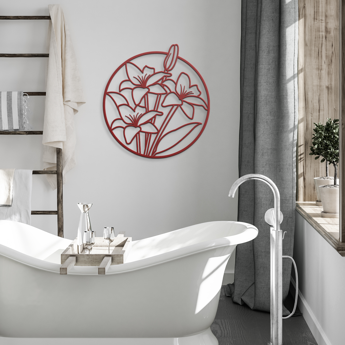 Round_Floral_Metal_Sign_Flower_Theme_Ga_Red_Modern_Bathroom_Mockup.png