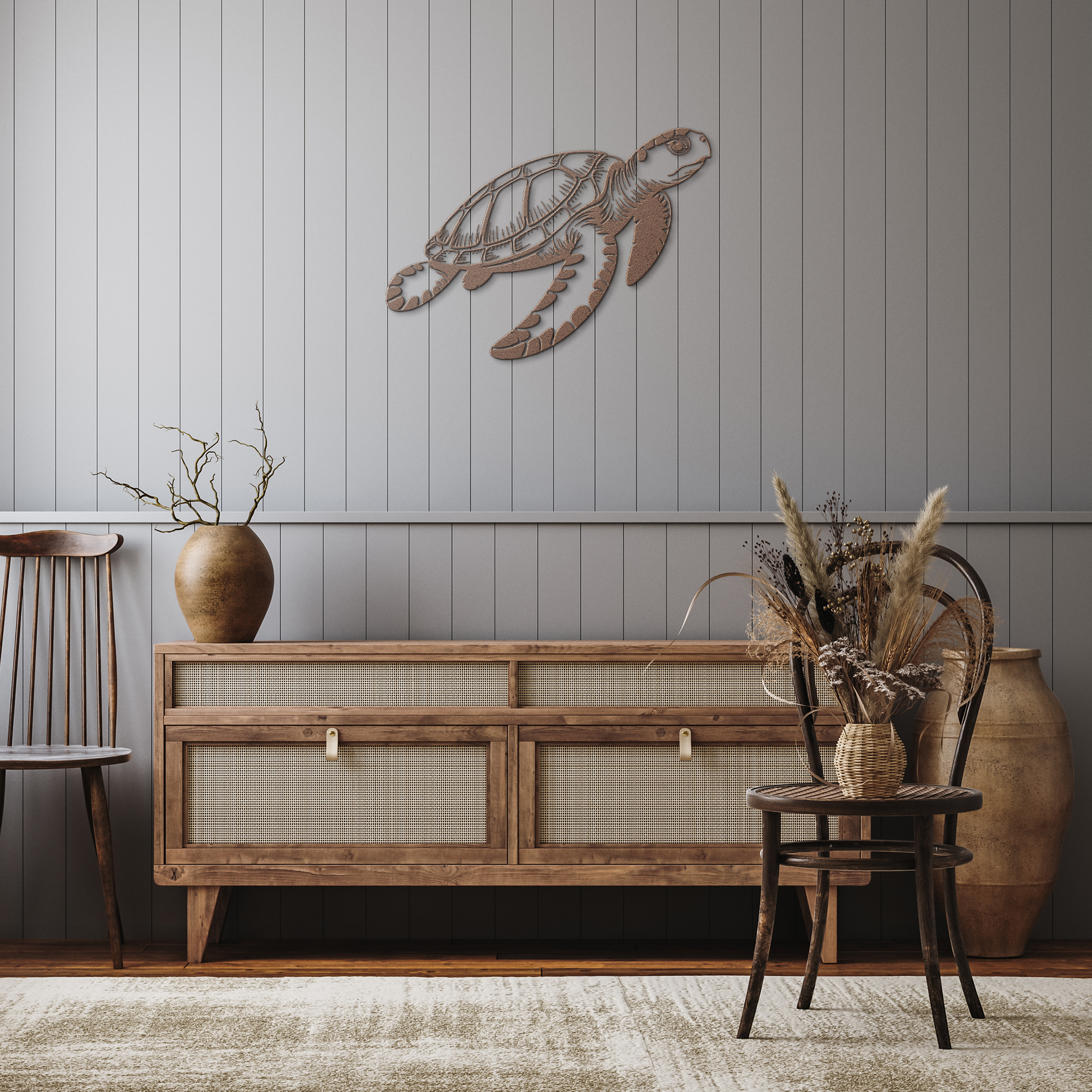 Sea_Turtle_Metal_Sign_Copper_Rustic_Hallway_Mockup.png_15729235