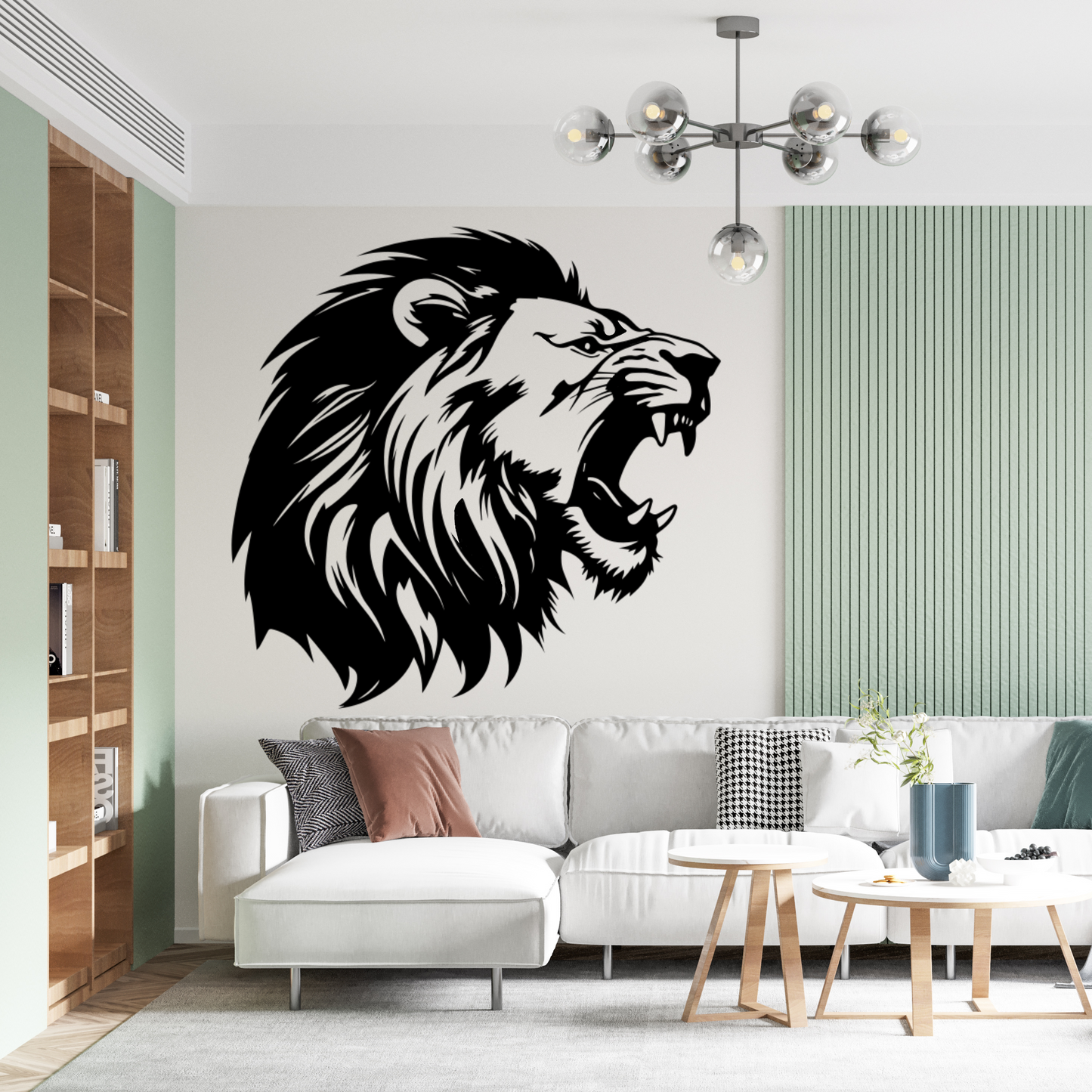 Lion Head Silhouette Metal Artwork, Metal Wall Hangings, Office Wall Art, Animal Wall decor, King of the Jungle