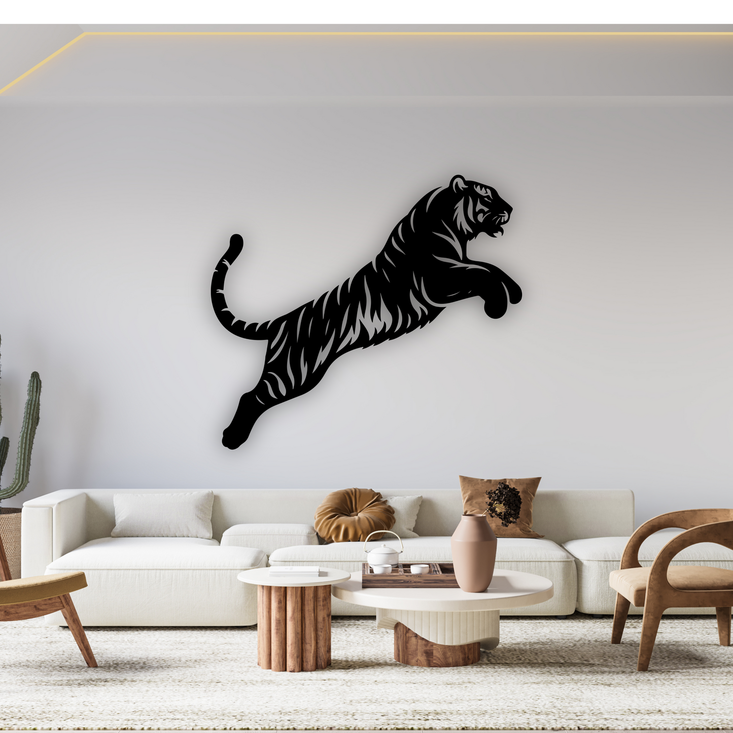 Tiger Metal Decor, Metal Wall Art, Man Cave Gift, Year of the Tiger, Zodiac Sign for Tiger, Above Bed Decor