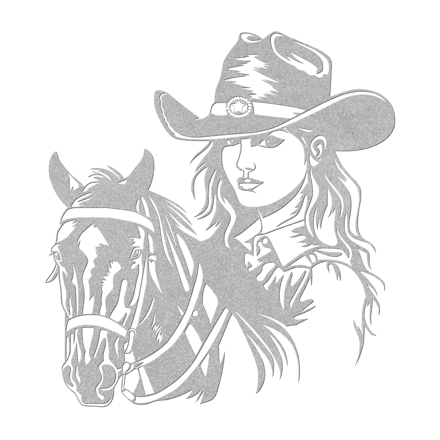 Western_Cowboy_Girl_Horse_Metal_Sign_Silver_Transparent_Mockup.png