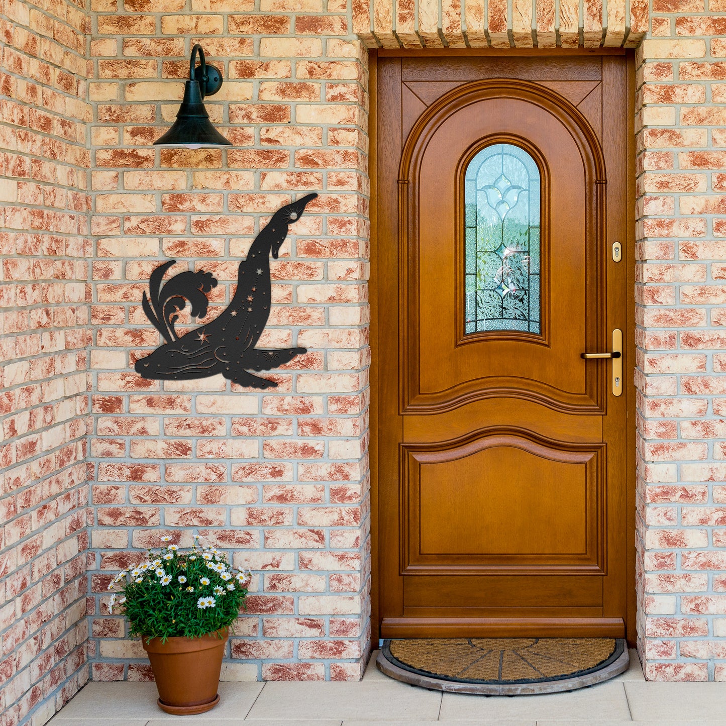 celestial Whale metal sign, Celestial Art, Home Decor, Metal Sign Wall Art