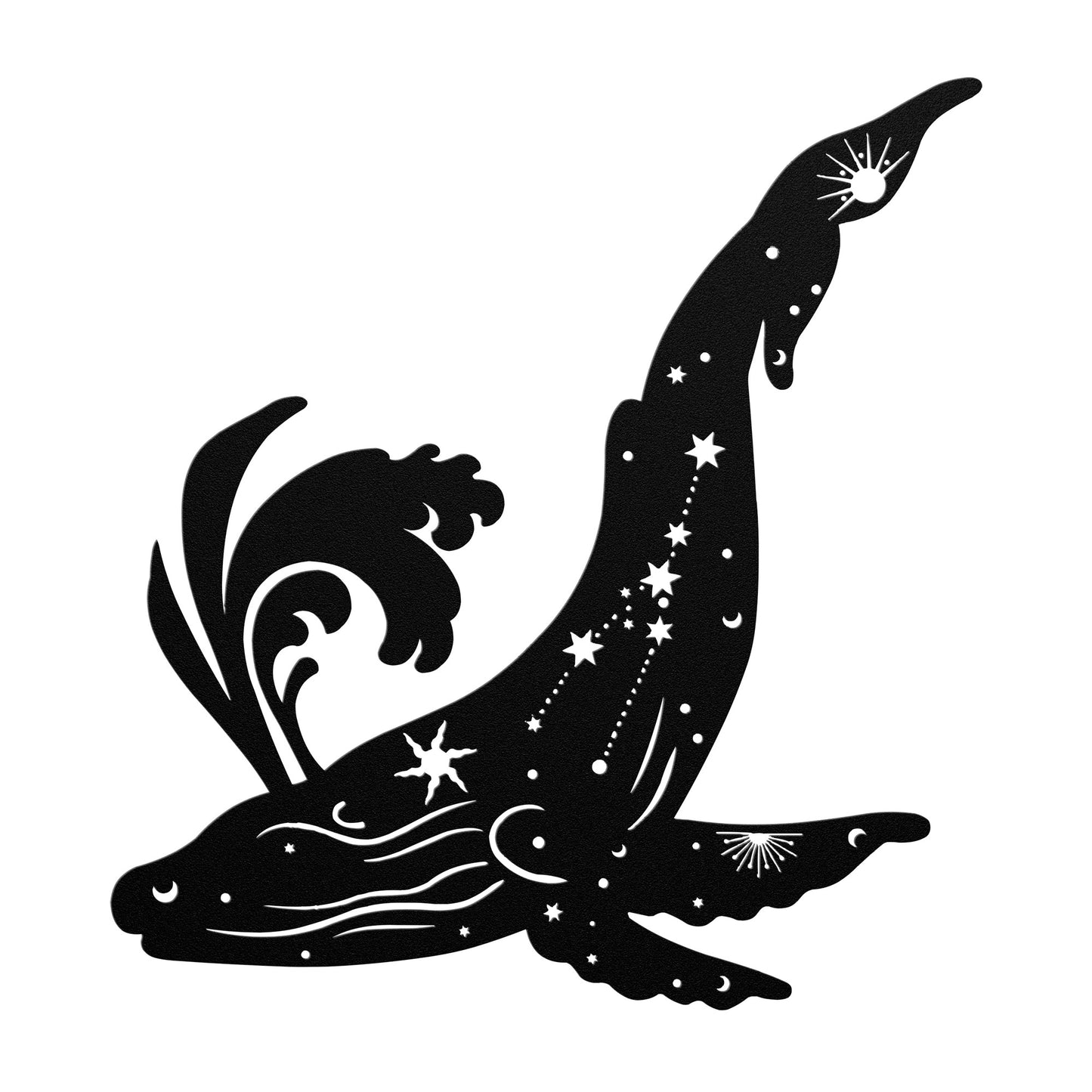 celestial Whale metal sign, Celestial Art, Home Decor, Metal Sign Wall Art